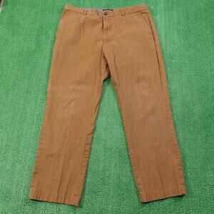 Banana Republic Pants Mens 38x30 Brown Aiden Fit Chino Flat Front Casual